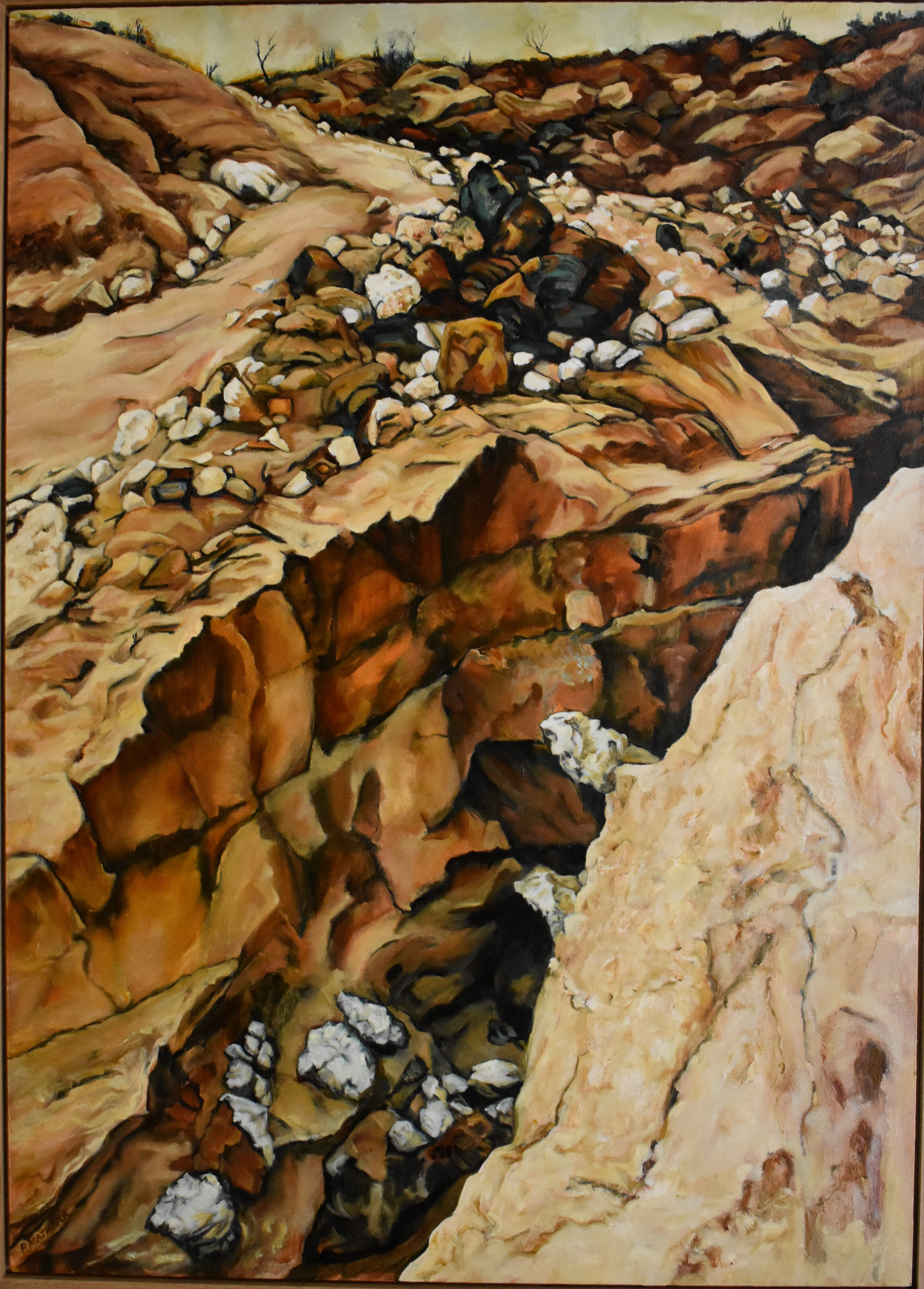 7. 'Fissure' oil on canvas 140cm x 100cm