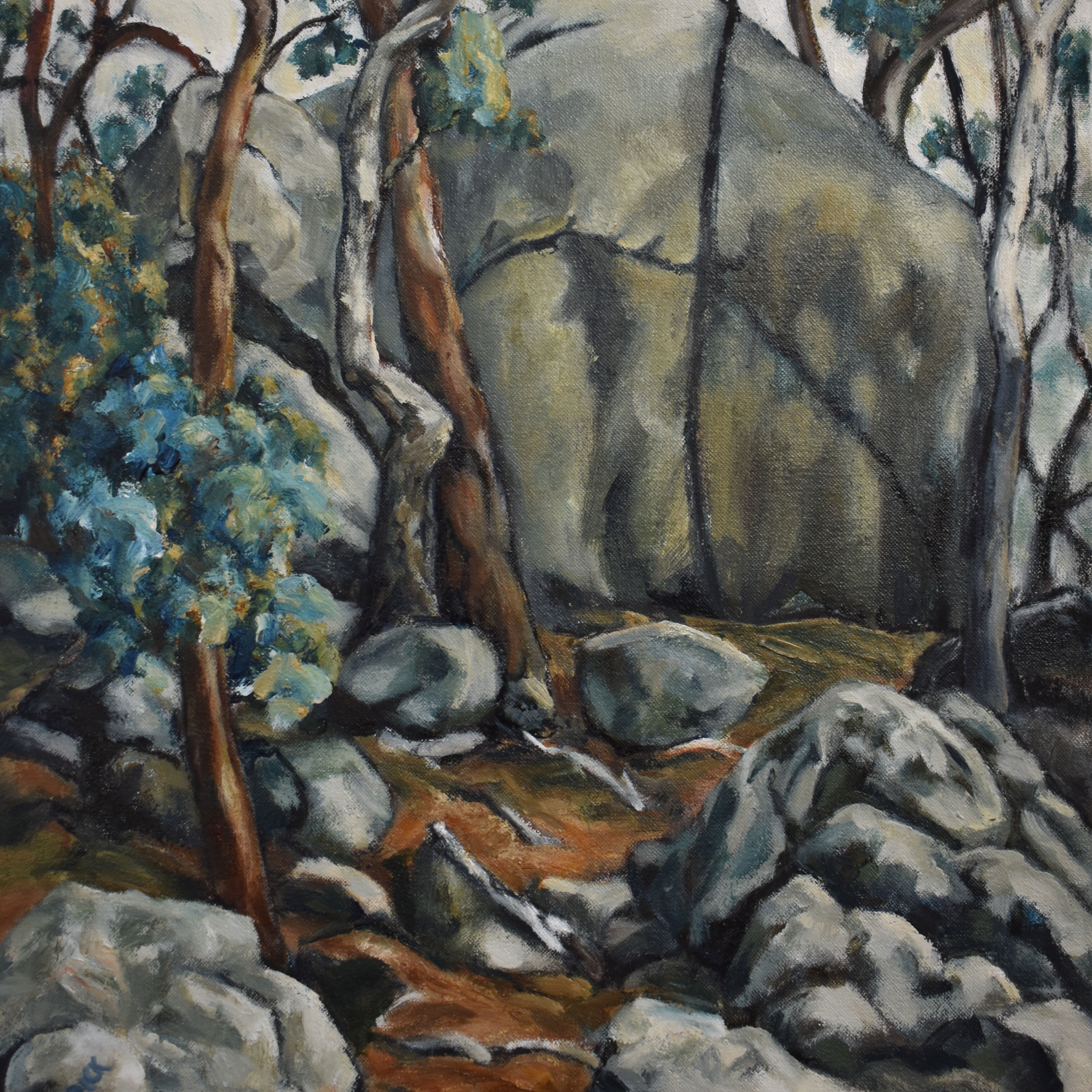 36. 'Mt Alexander Granite Mass' oil on canvas  46cm x 38cm