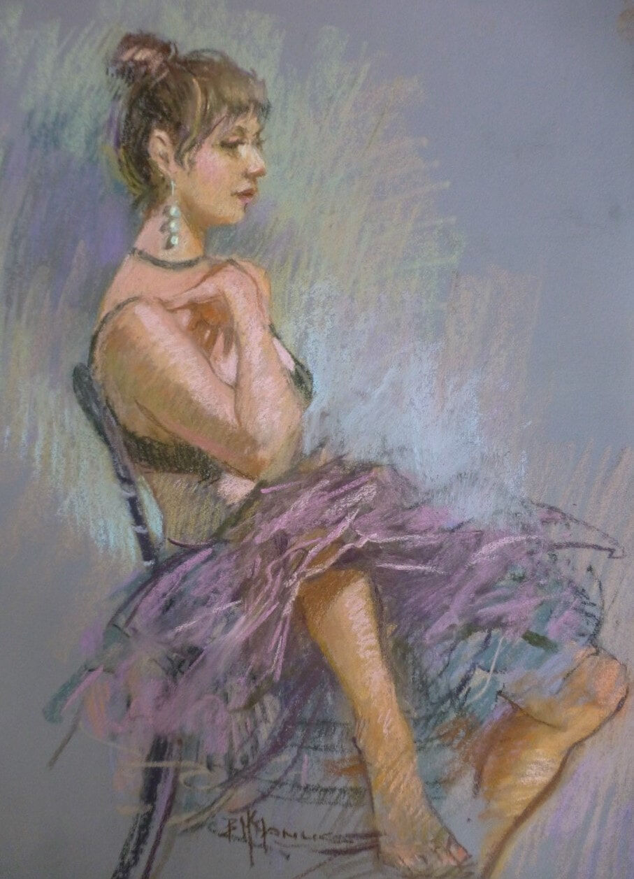 Barbara Mcmanus_The Dancer 38cm w X 56cm h_650 framed