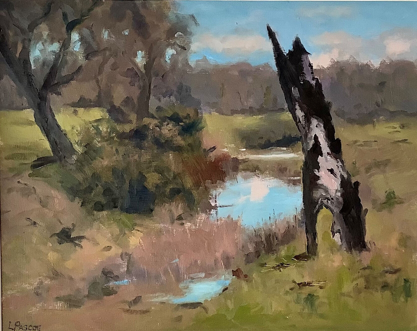 Billabong In Woodland’s Reserve Oil on Canvas Board w64xh54