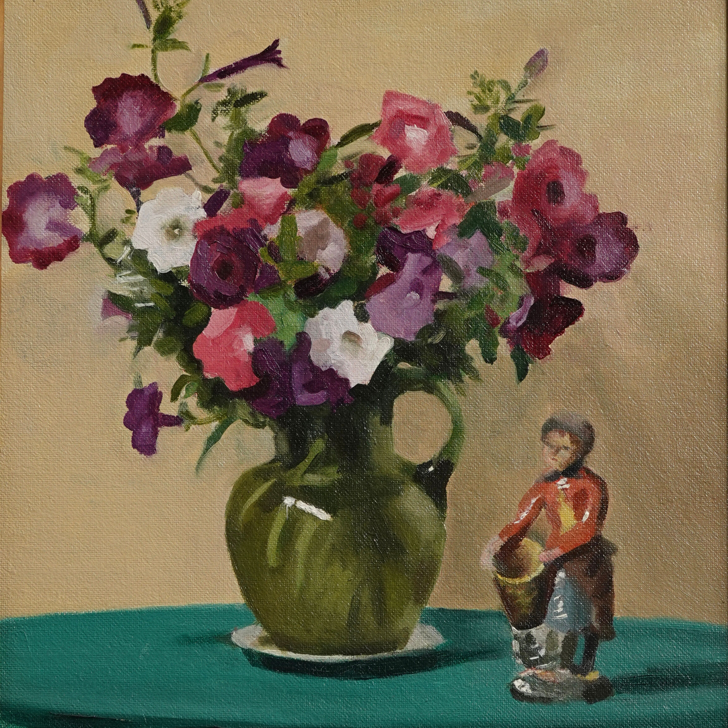 35. Alma Figuerola - Petunias with Figurine