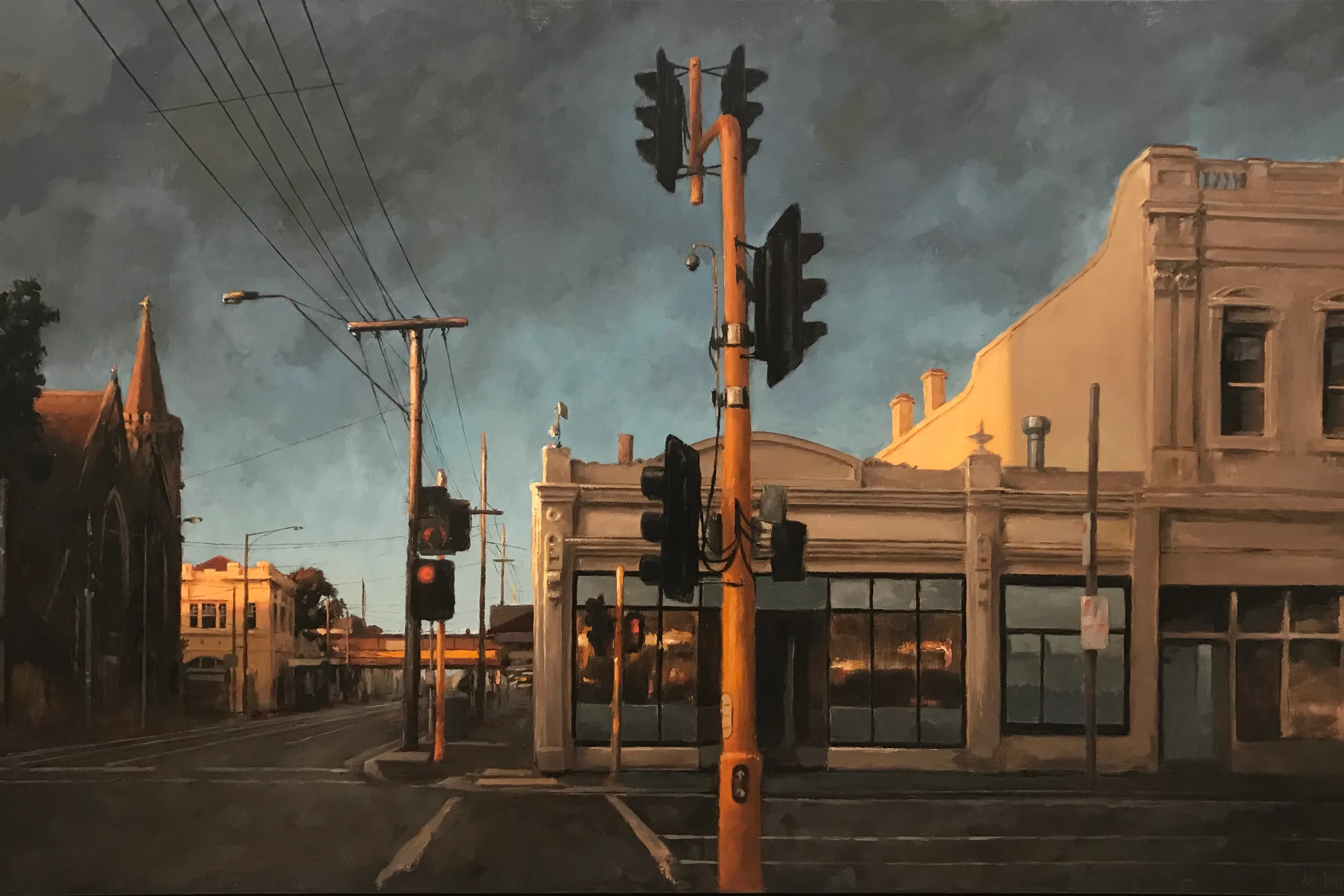 1st Prize_Joe Whyte, Through the Clouds, oil on linen.