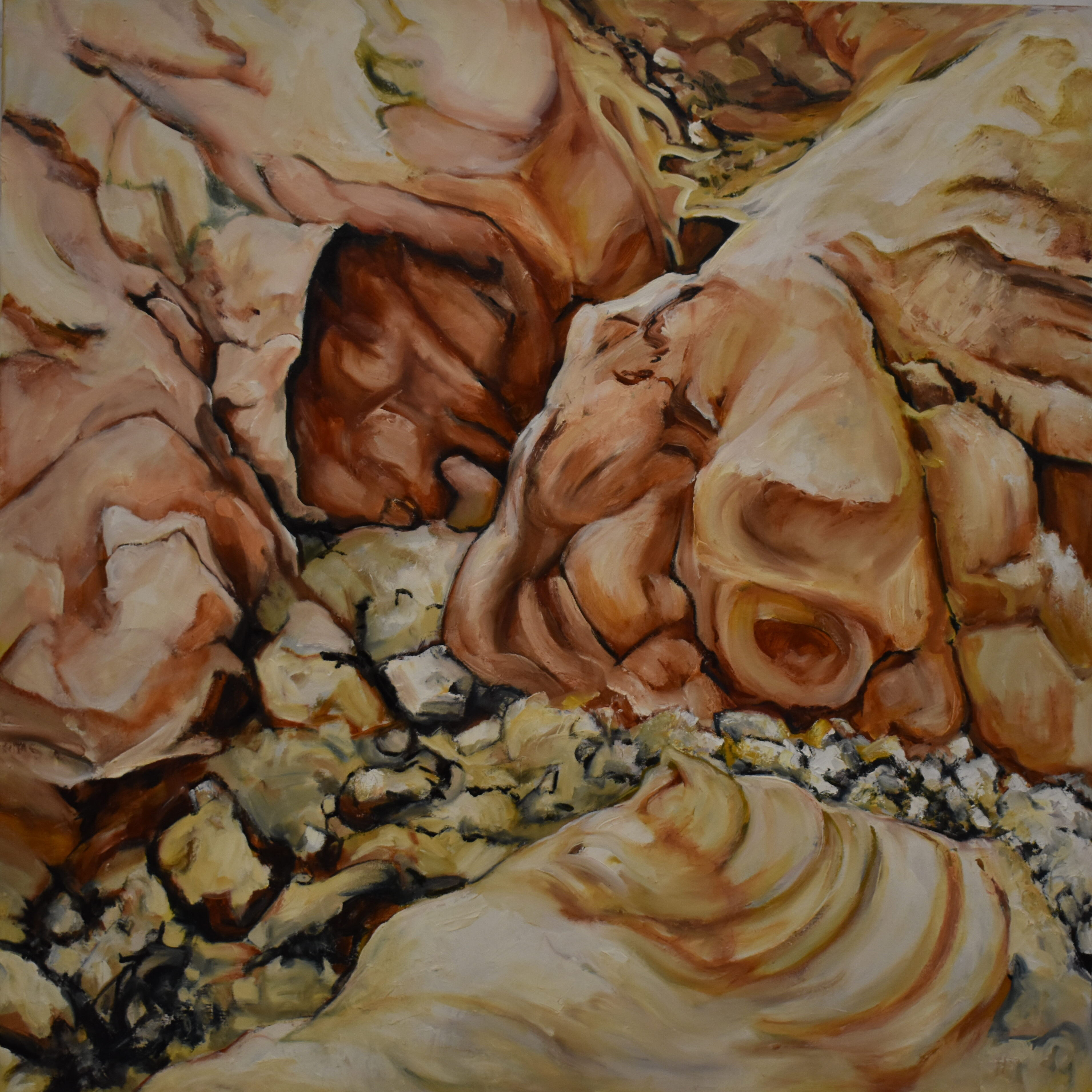 12. 'Grotto'  oil on canvas 94cm x 94cm