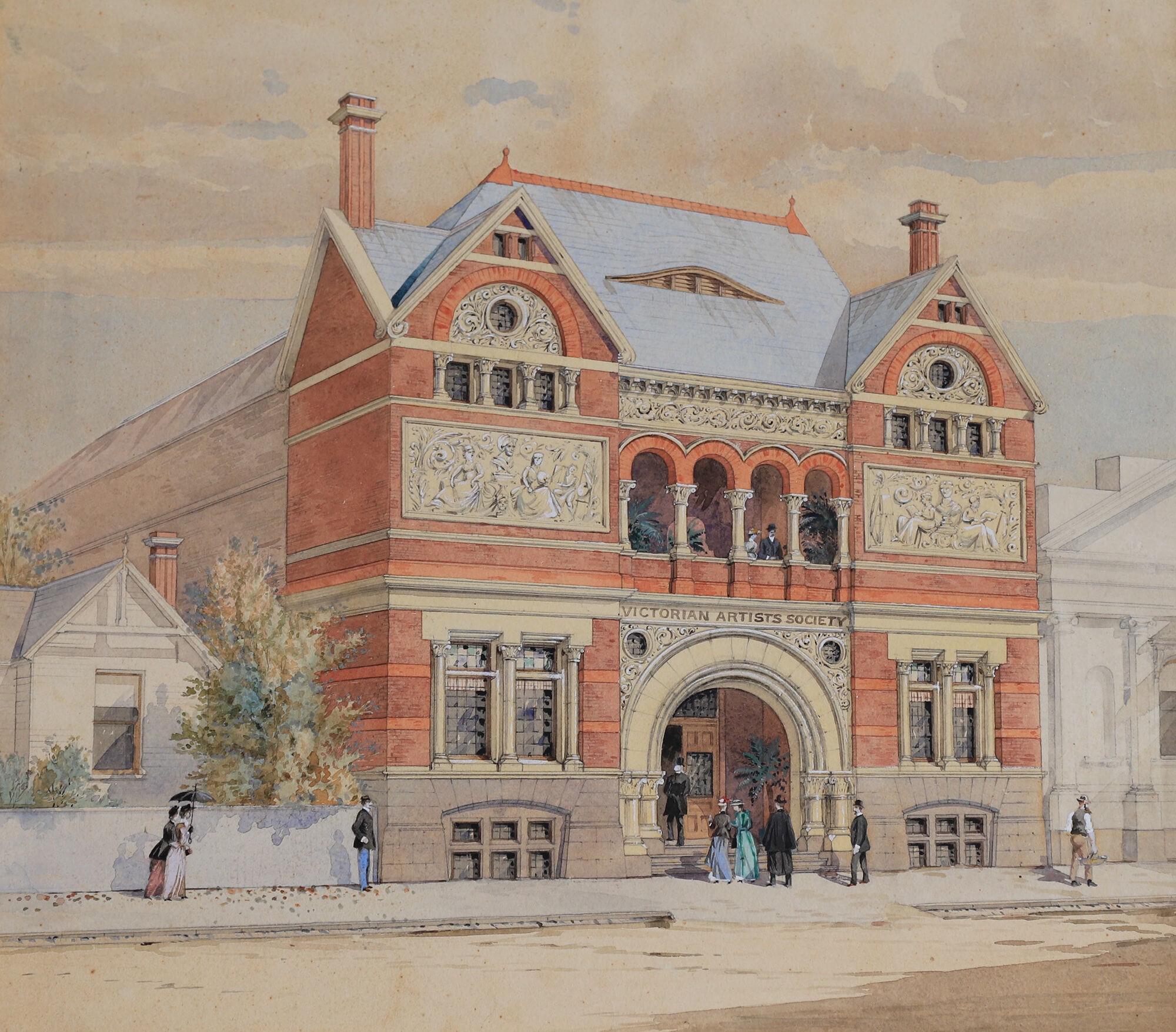 01B_HISTORY__Watercolour on board by Wiliam Tibbits_Painting of Building From Andrew MacKenzie (1)