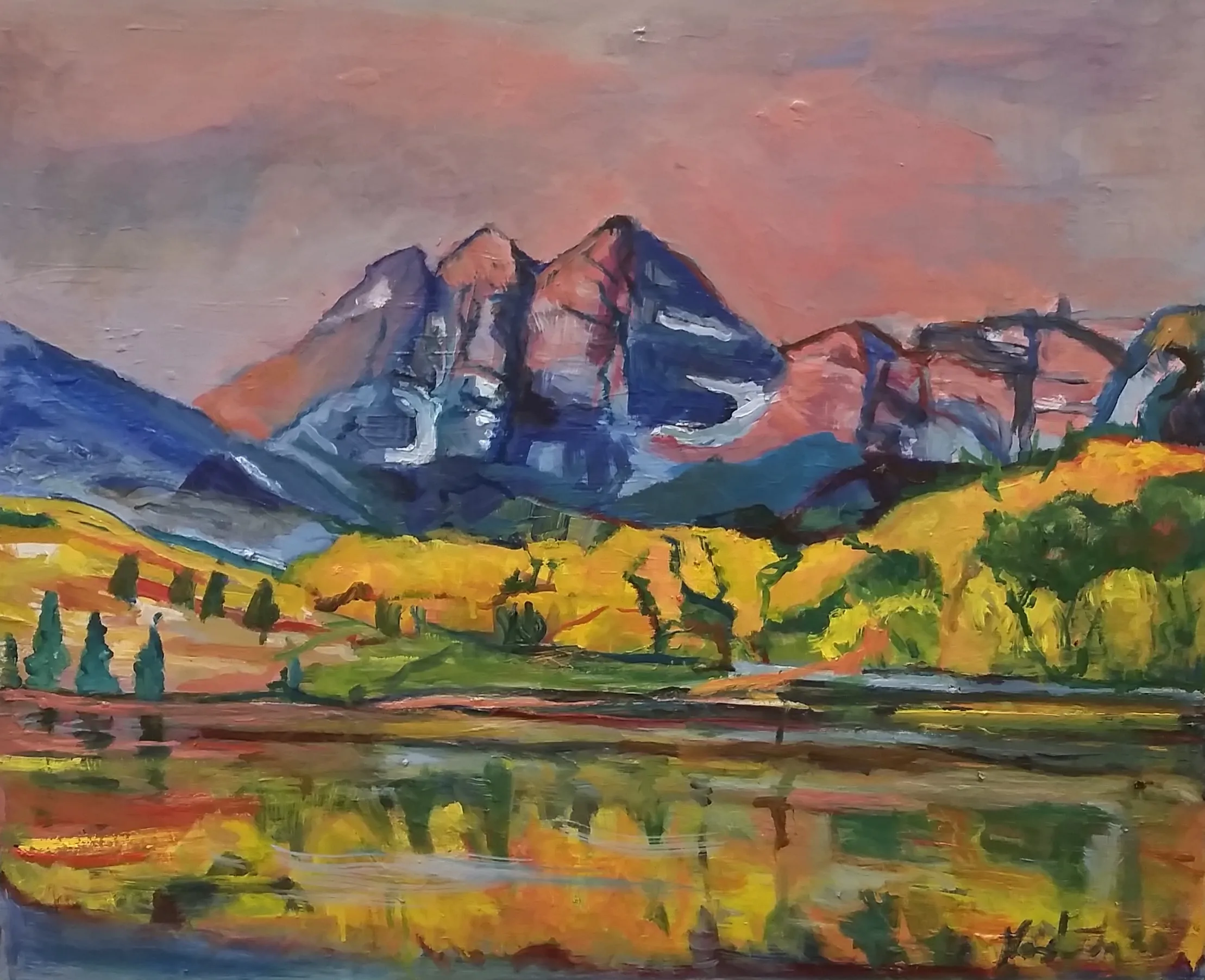 Nathan Moshinsky VAS—Canadian Autumn, Oil on Canvas Board, $1200_highly commended 2021