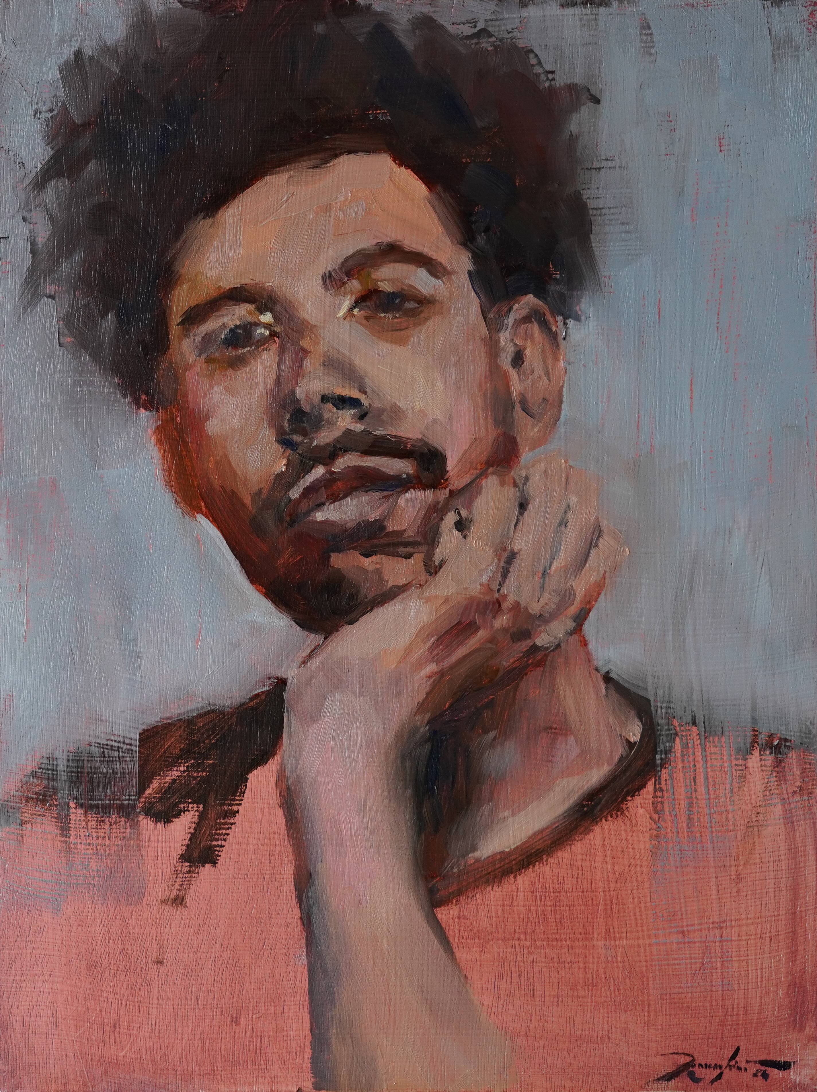 Roberto Domeneghini - Portrait of a man, 2024 - 9x12in.jpg