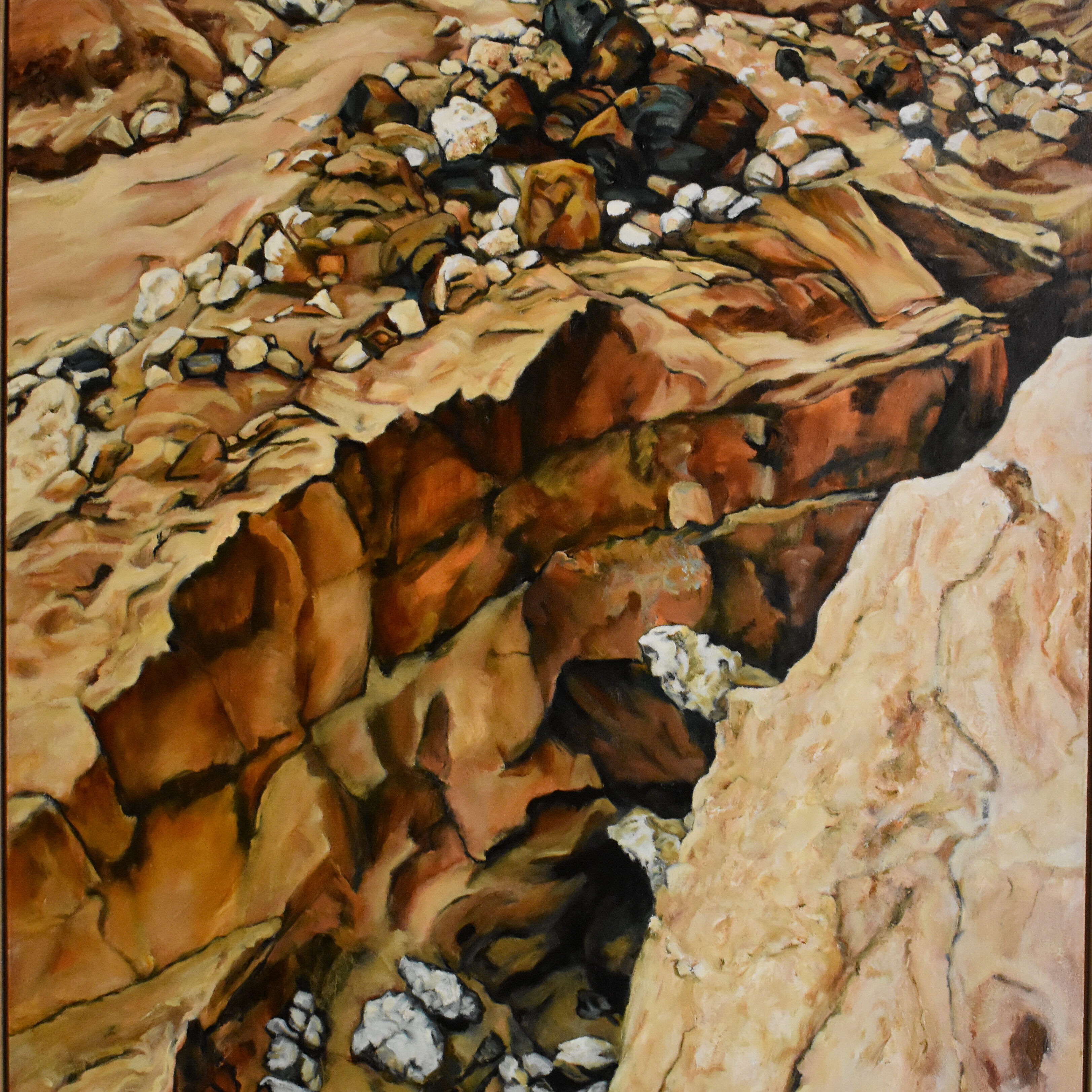 7. 'Fissure' oil on canvas 140cm x 100cm