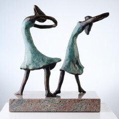 Govan, Gillian - Rain Dancing Together - 45x40x23