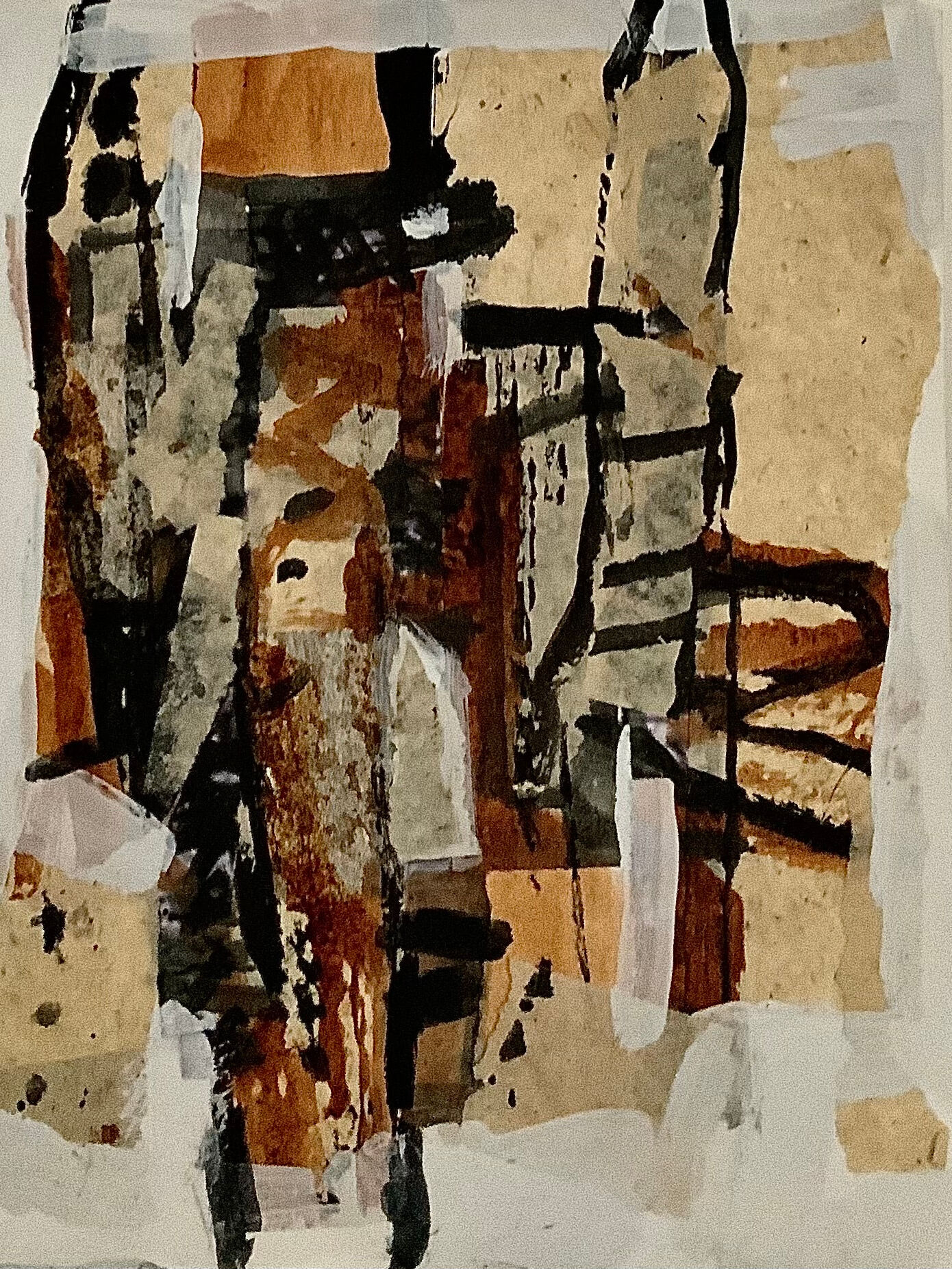 Title -  Day 104 Medium - Mixed media & collage on paper