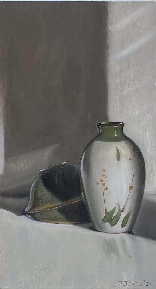0624 Vase and Green Bowls