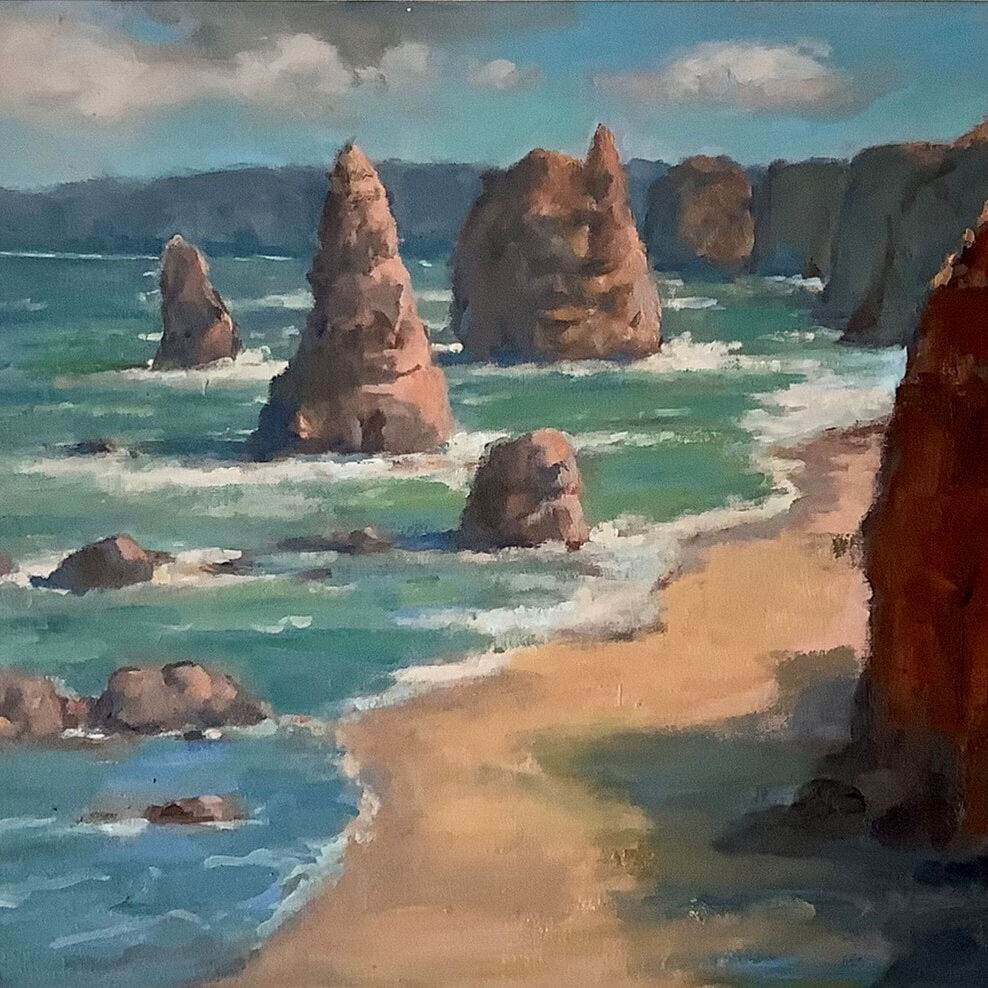 Port Campbell, Oil On Canvas Board, w74xh65