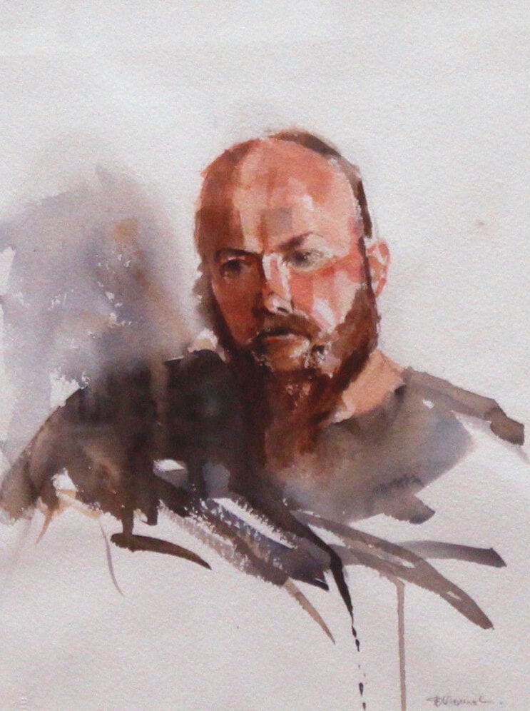 33e_Elly Abrat_Bearded Man_Watercolour