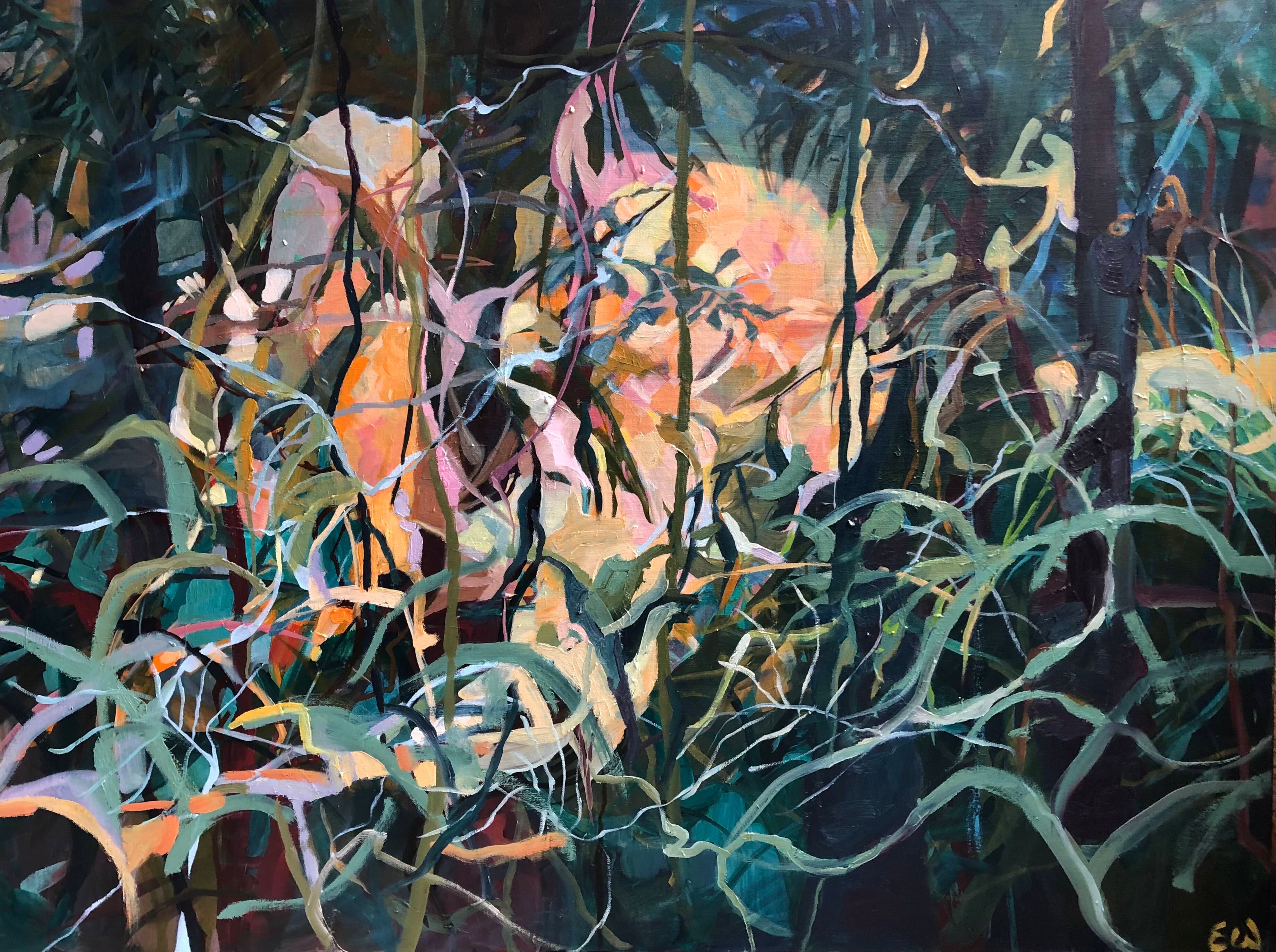 Abstract Image of Foliage, Painting by Erica Wagner