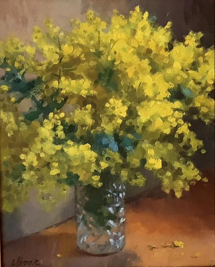 Yellow Wattle, Oil On Canvas, w41xh49