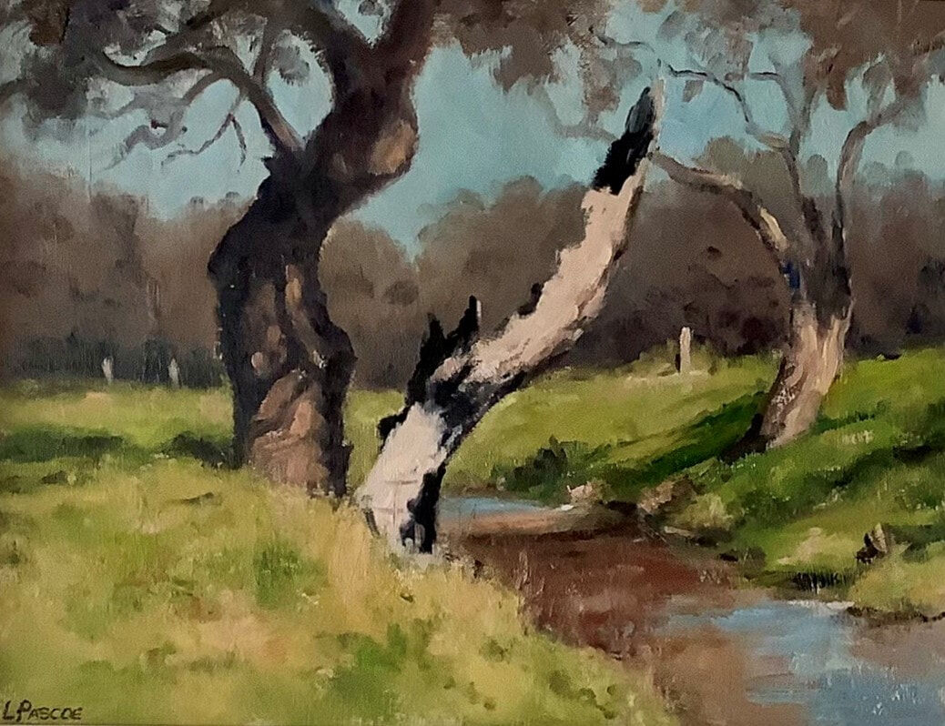 Woodlands Creek, Oil On Canvas Board, w59xh49
