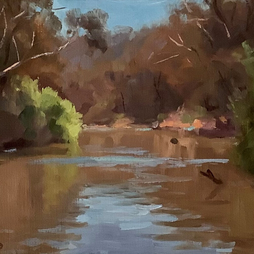 Summer, Yarra River Oil On Canvas, w43xh38