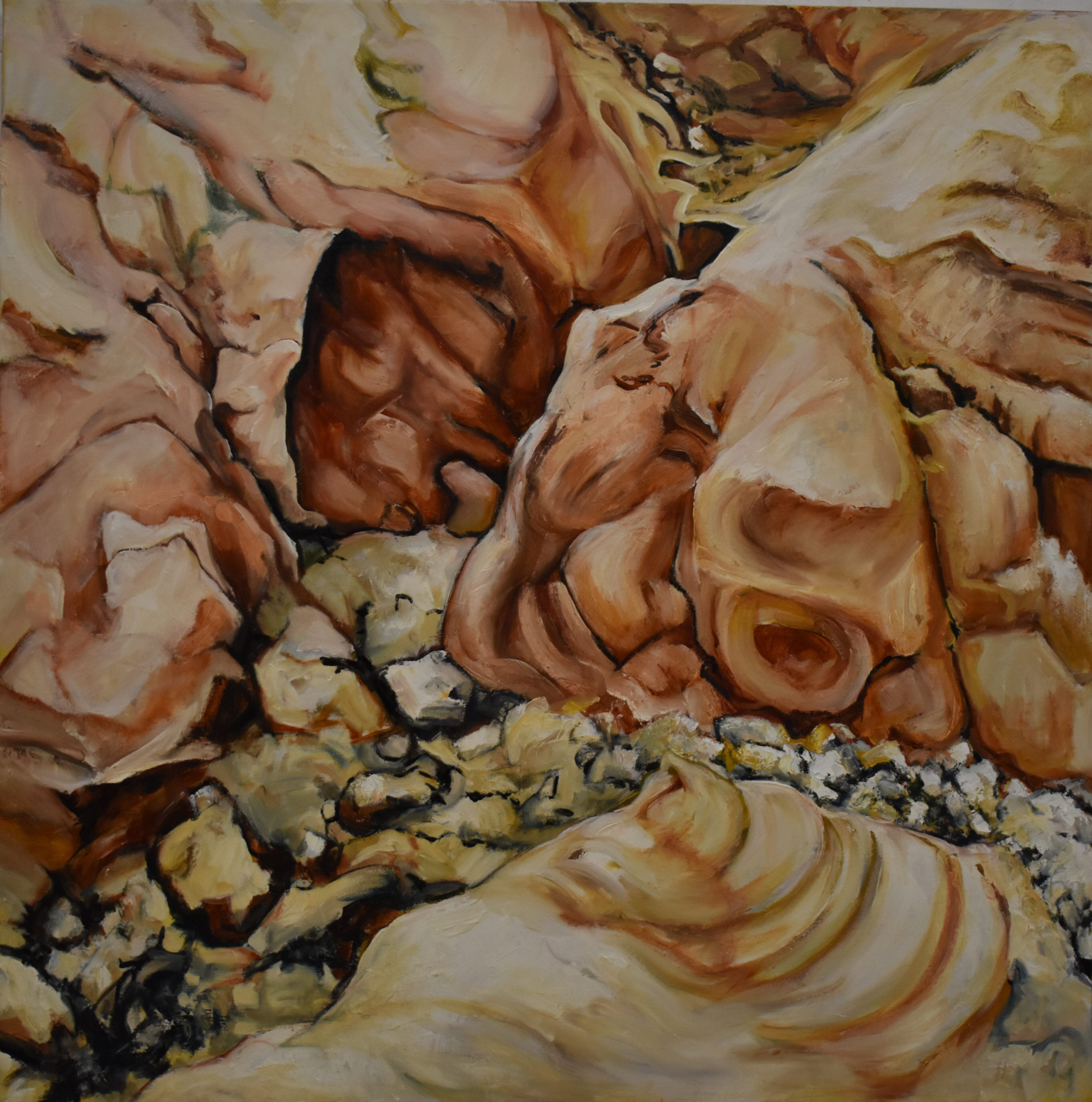 12. 'Grotto'  oil on canvas 94cm x 94cm