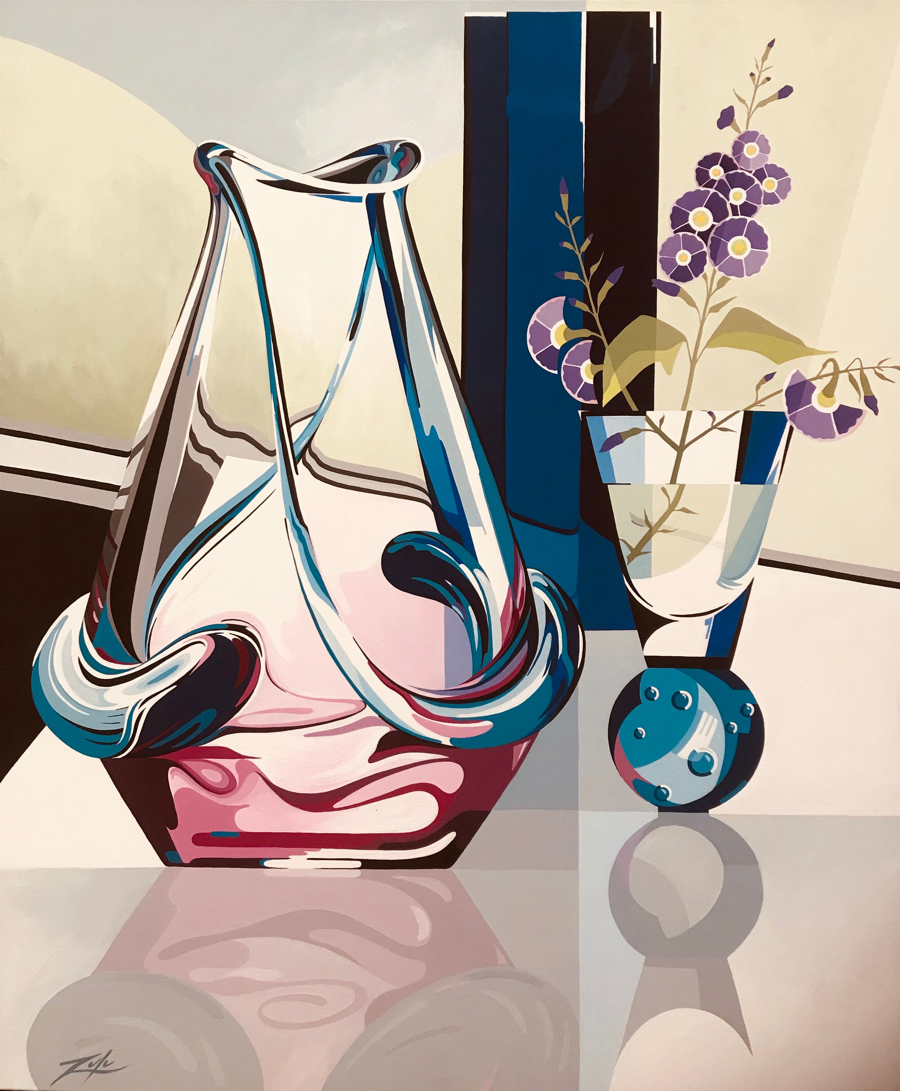 Zulu, Inspired Glass, French Acrylic on Canvas_HC 2023