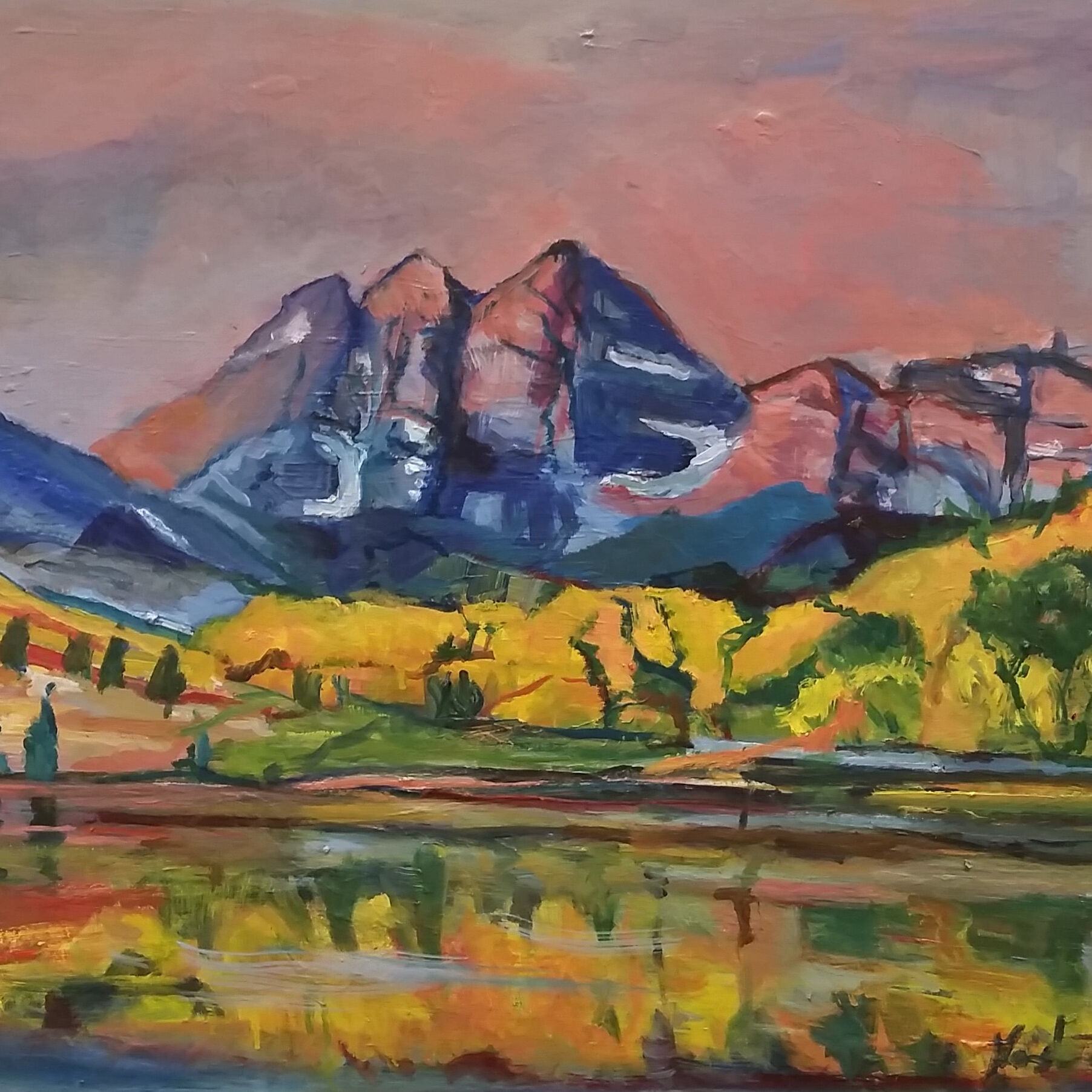 Nathan Moshinsky VAS—Canadian Autumn, Oil on Canvas Board, $1200_highly commended 2021