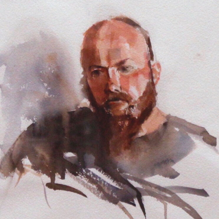 33e_Elly Abrat_Bearded Man_Watercolour