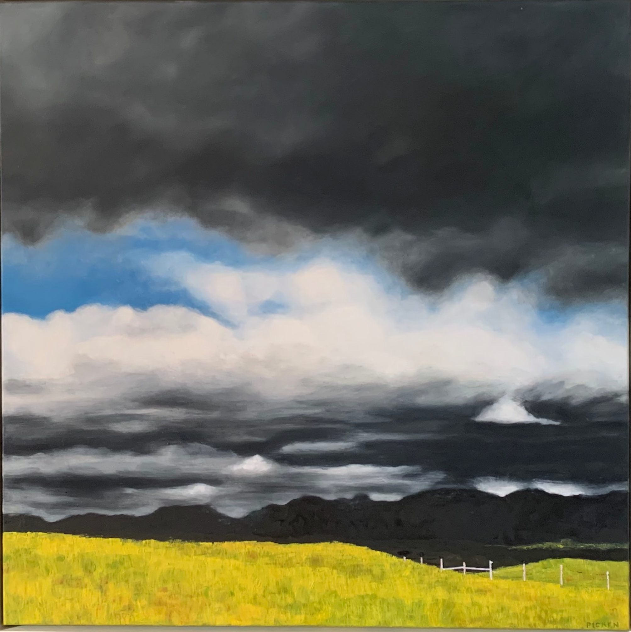 'Approaching Storm' Oil on stretched canvas Margaret Picken 80 x 80cms .jpg