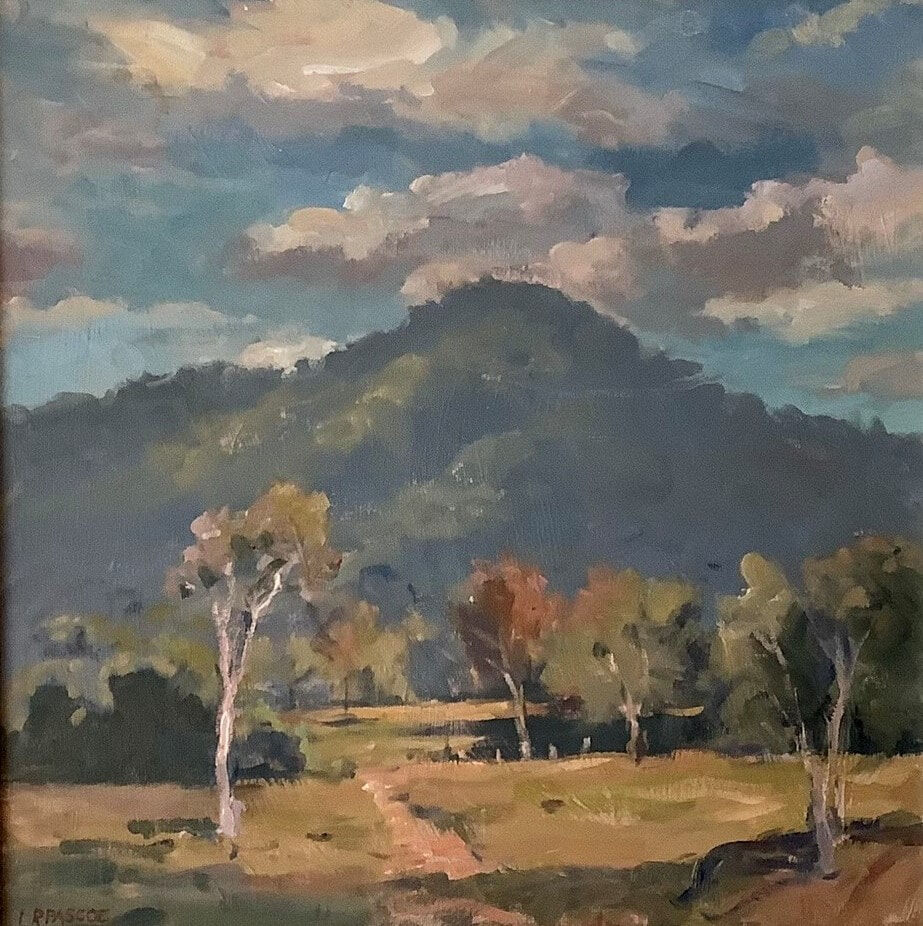 Afternoon Landscape, Eurobin Oil On Canvas Board, w53xh53