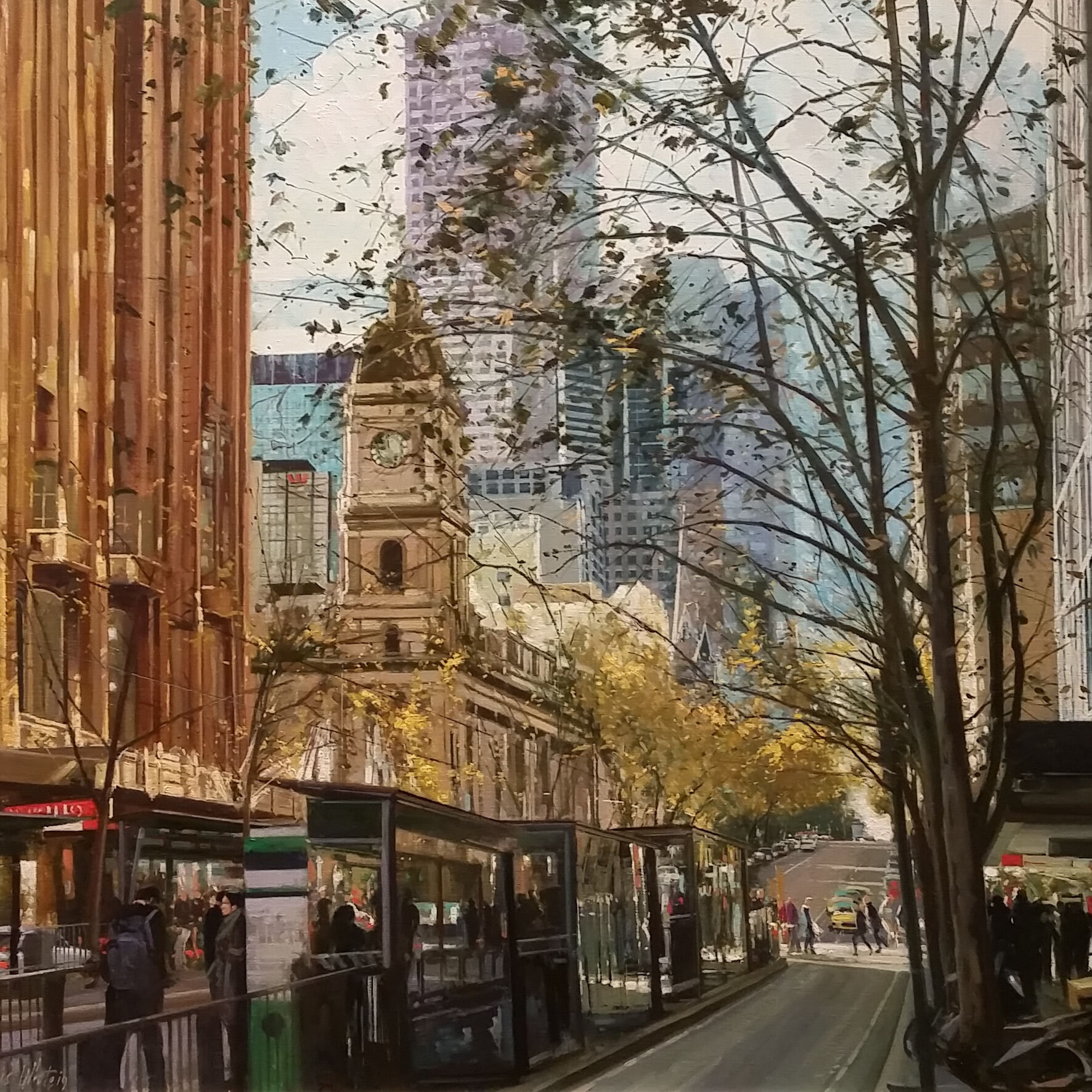 Chris White, Winter, Collins Looking East, Oil on Canvas, $3500_highly commended 2021