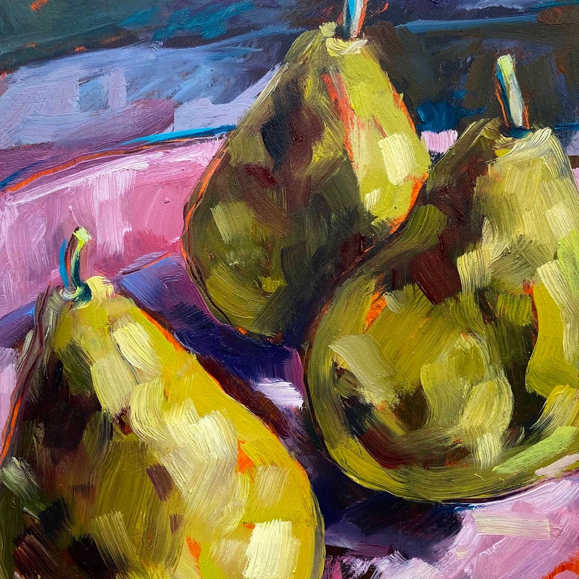 Cathy Usatoff_Three Pears, Afternoon Light