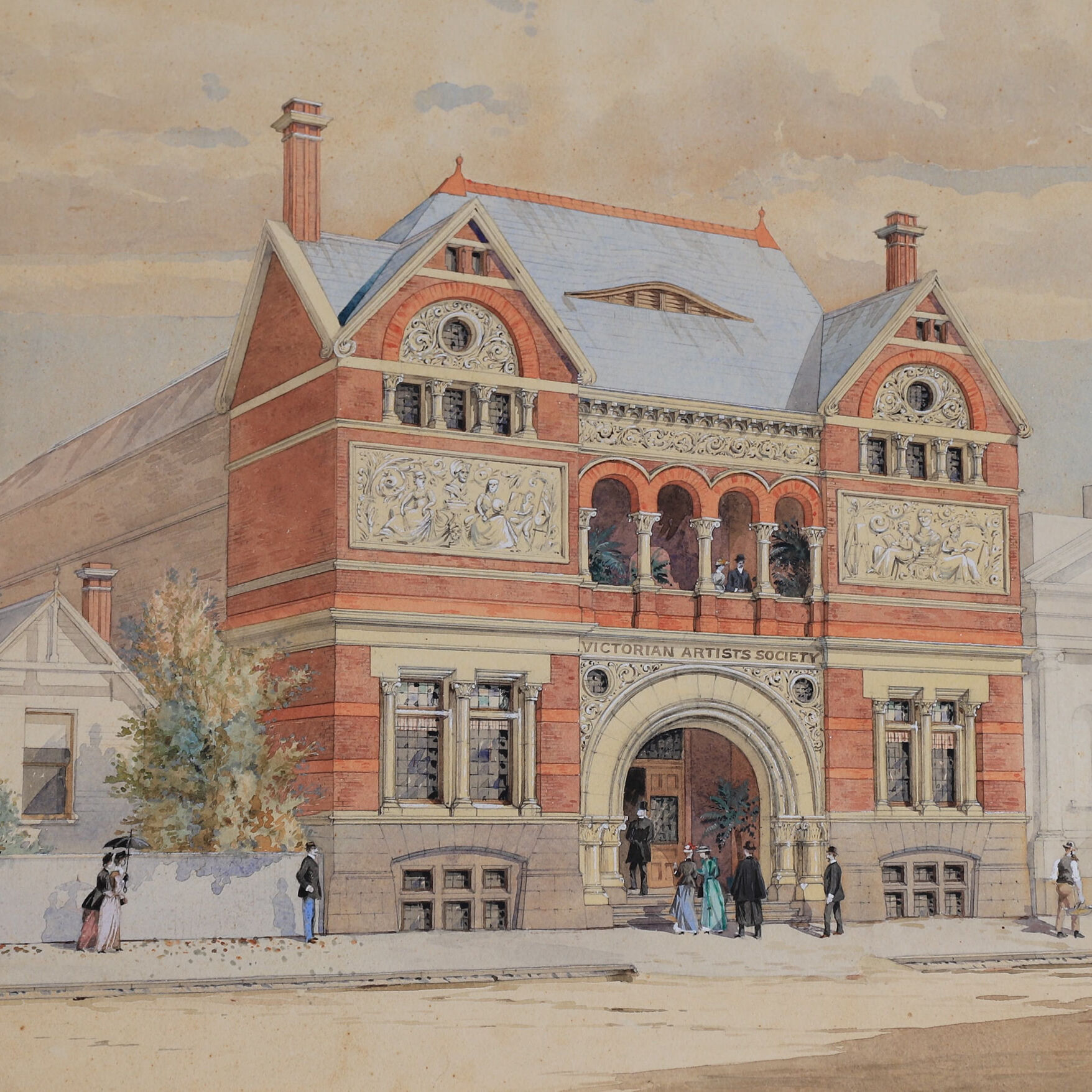 01B_HISTORY__Watercolour on board by Wiliam Tibbits_Painting of Building From Andrew MacKenzie (1)