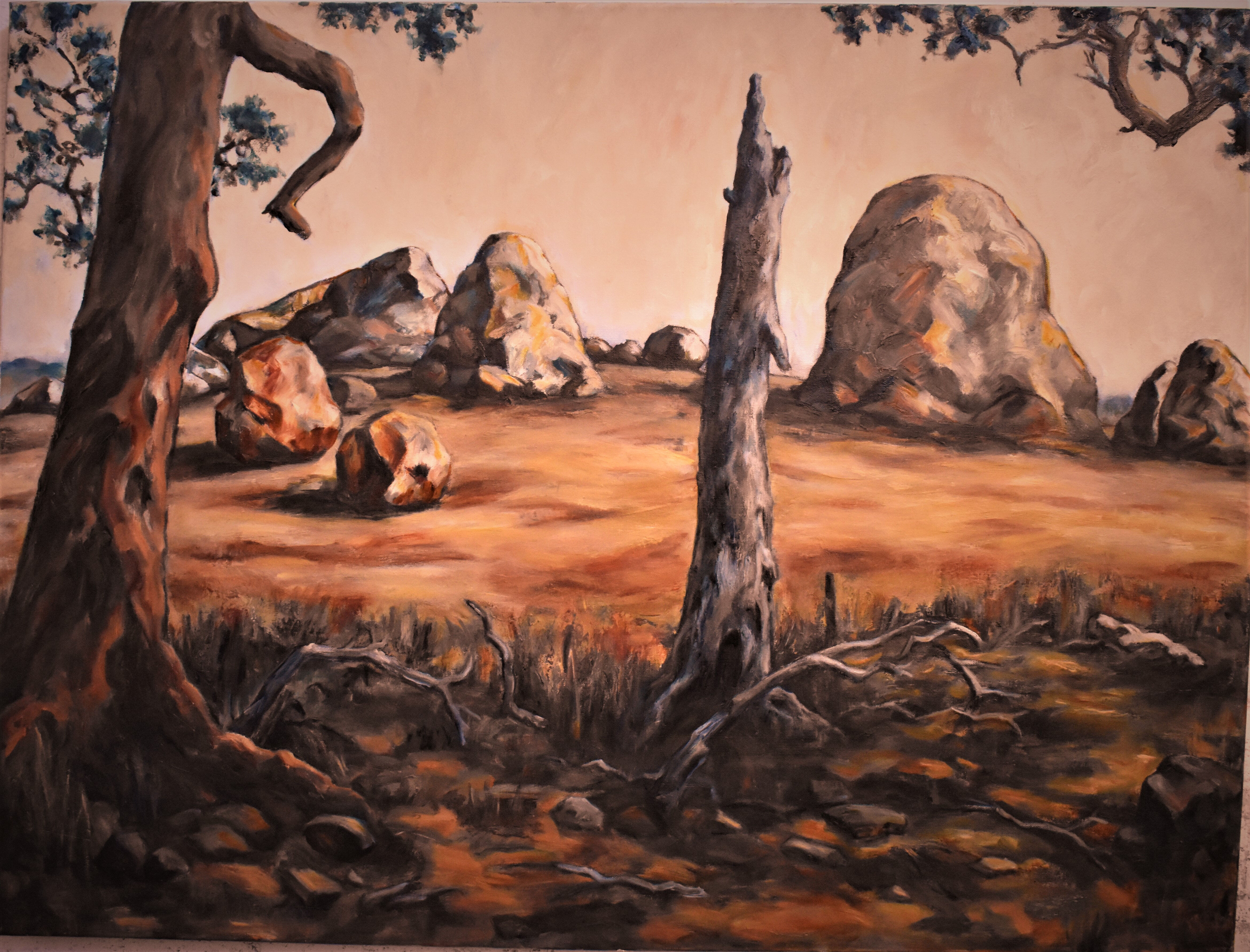 18 'Drought Dialogue' oil on canvas 76cm x 102cm