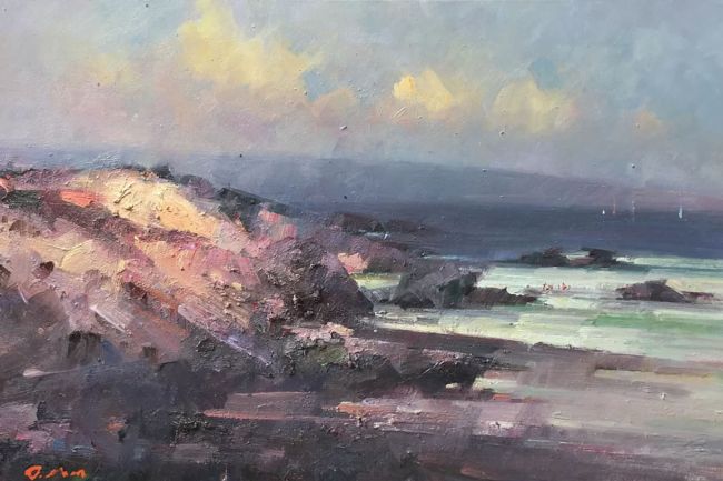 'The Last Lights' oil by David Chen