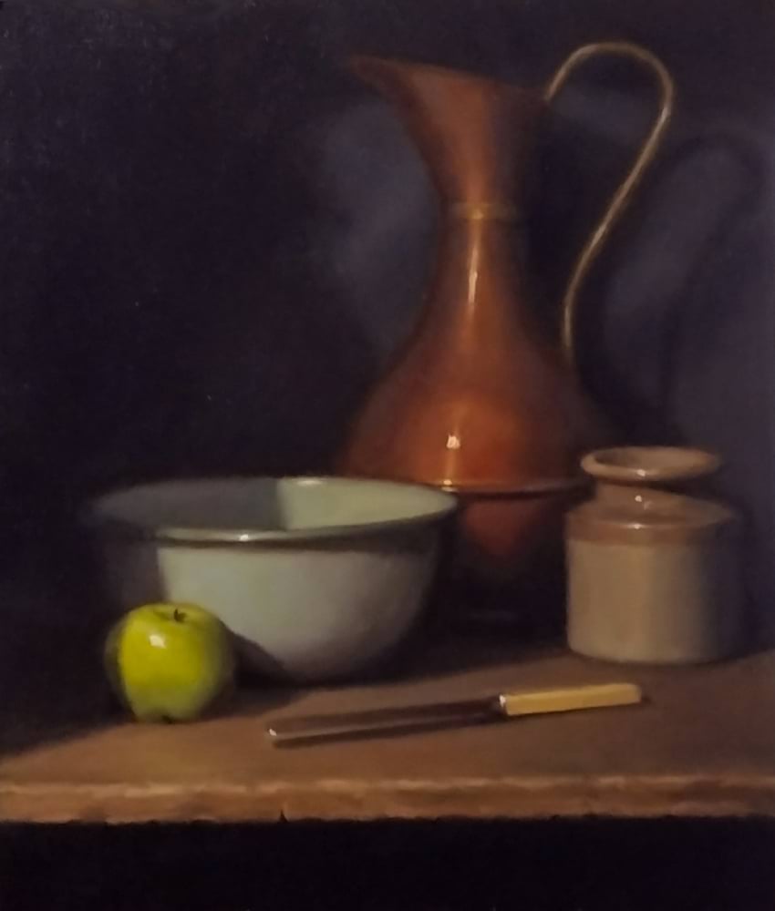 Still Life with Bone Handle Knife