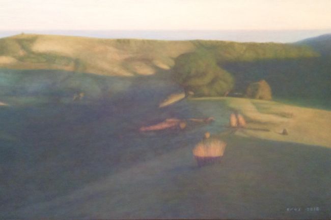 'Wattle Hill' oil on linen by Eros Anceschi - Highly Commended Award