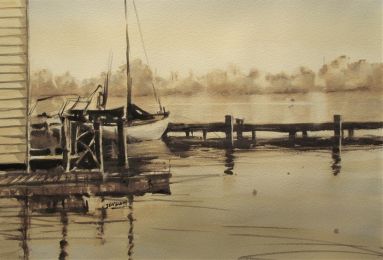 Jon Lam. At Peace. Watercolour 55x73cm. Exhibition3 - Copy