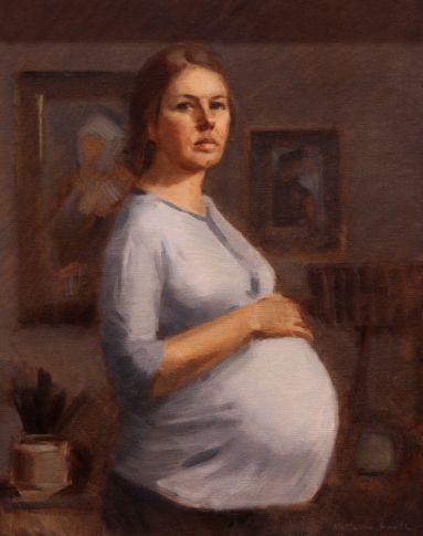 113B_Rachel_Dettmann-Smith_Self Portrait at 39 Weeks_Oil_850